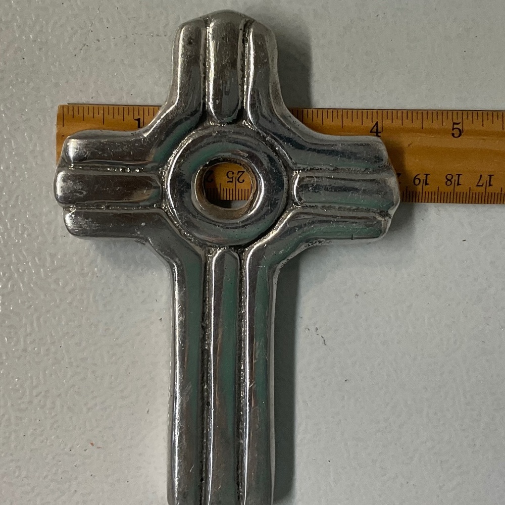 Decorative Aluminum Cross from Mexico - Picture 6 of 6